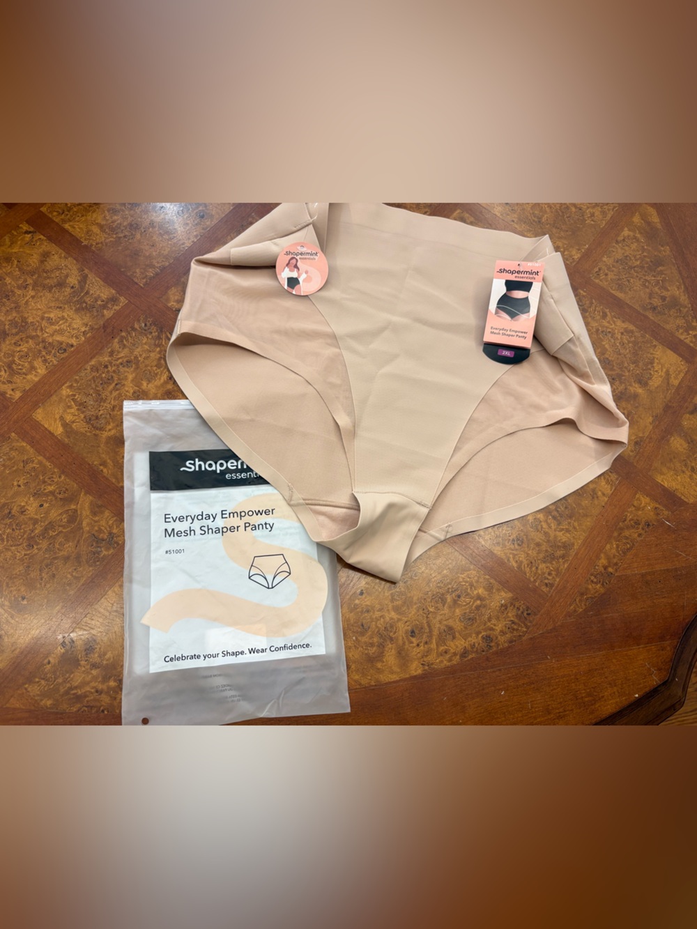 Shapermint Everyday Empower Mesh Shaper Panty - Beige